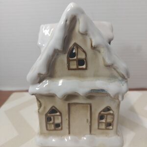Ceramic Snowy House Decor